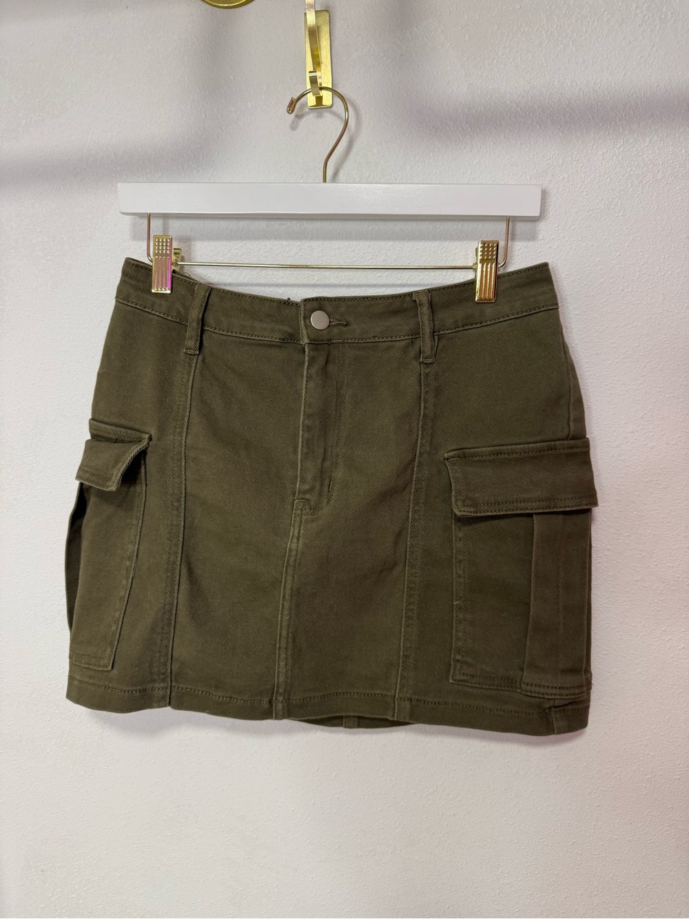 Windsor Olive Cargo Pocket Mini Skirt